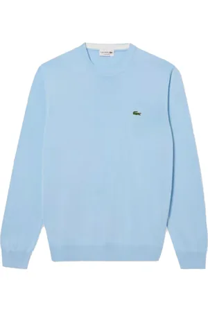 Lacoste Strik, Herre, Blå, L, Bomuld, Stilfulde bomuldsweaters til mænd