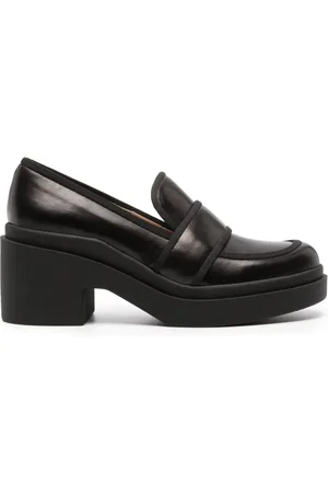 ROBERTO FESTA Sko, Dame, Sort, 36 1/2 EU, Uld, Block Hæl Loafers