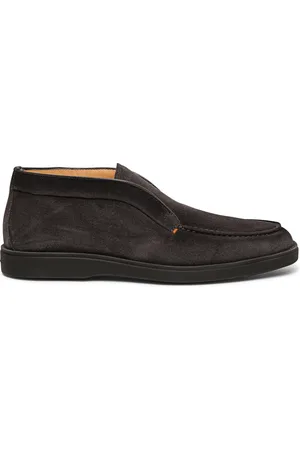 santoni Sko, Herre, Grå, 41 EU, Suede, Suede Desert Boot