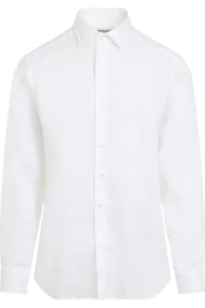 Etro Skjorte, Herre, Hvid, XL, Linned, Elegant Hvidt Linnedskjorte