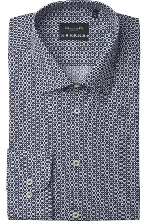Sand Skjorte, Herre, Blå, 3XL, Uld, Formal Skjorte
