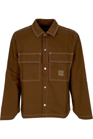 Huf Jakke, Herre, Brun, L, Bomuld, Vintage Bomuld Arbejdstøj Jakke Espresso