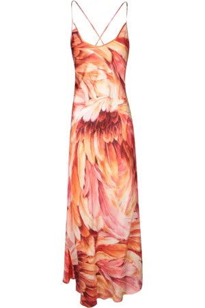Roberto Cavalli Kjole, Dame, Flerfarvet, XS, Silke Maxikjole