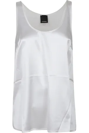 Pinko Top, Dame, Hvid, XS, Uld, Stilfuld Tank Top til Kvinder