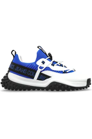 VERSACE Sko, Herre, Blå, 44 EU, Tyl, Sneakers med logo