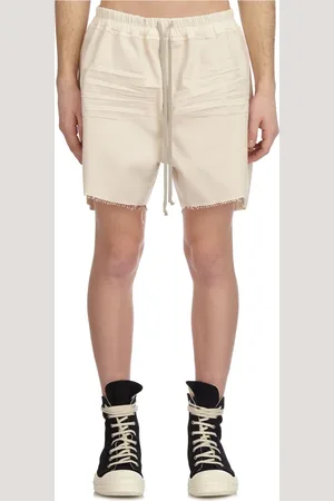 Rick Owens Shorts, Herre, Hvid, M, Naturlige Bermuda Boxer Shorts