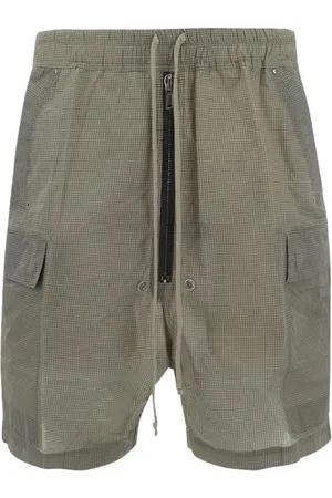 Rick Owens Shorts, Herre, Grøn, L, Nylon, Ripstop Cargobela Shorts