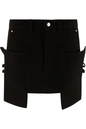 Rick Owens Nederdel, Dame, Sort, S, Uld, Stefan Mini-Skirt