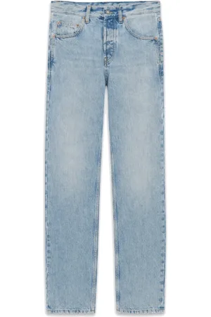 Saint Laurent Jeans, Dame, Blå, W27, Bomuld, Straight-Leg Jeans