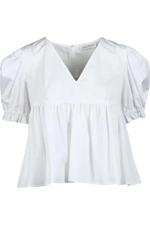Nina Ricci Bluser & Skjorter, Dame, Hvid, L, Bomuld, Bomuldsskjorte