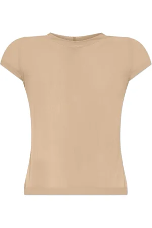 Rick Owens Top, Dame, , XS, Crew Neck Sheer Kortærmet T-shirt