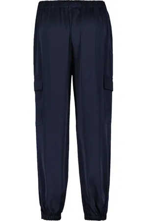 Vera Mont Bukser, Dame, Blå, XL, Elegant Slip-On Blouse med Lommer