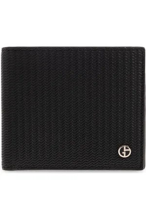 Giorgio Armani Tilbehør, Herre, Sort, ONE SIZE, Læder, Læderpung med logo