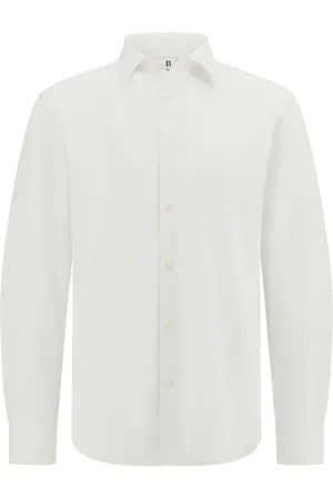 Boggi Milano Skjorte, Herre, Hvid, XL, Bomuld, Regular Fit Japansk Jersey Polo Shirt