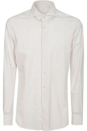 Xacus Skjorte, Herre, Hvid, 2XL, Stribet Slim Fit Skjorte