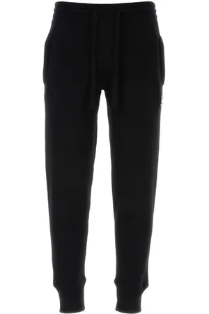 Dolce & Gabbana Bukser, Herre, Sort, XS, Uld, Sort uldblandede joggers