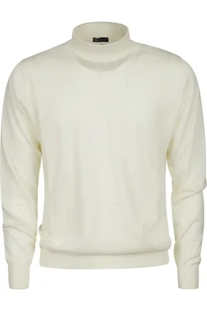 hindustrie Strik, Herre, Hvid, XL, Uld, Merino Turtleneck Sweater