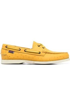 SEBAGO Sko, Herre, Gul, 39 EU, Læder, Gule læder Docksides loafers