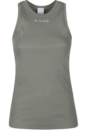 Pinko Top, Dame, Grøn, L, Elegant Tank Top