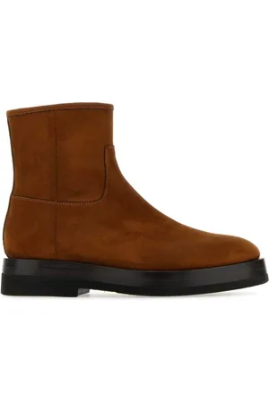 santoni Sko, Herre, Brun, 39 EU, Suede, Caramel Suede Ankelstøvler