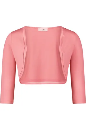 Vera Mont Strik, Dame, Lyserød, 2XS, Uld, Elegant Bolero Jakke