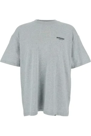 Represent Top, Herre, Grå, M, Bomuld, Logo T-Shirt