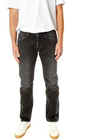 Replay Jeans, Herre, Grå, W38 L34, Mid Waist Straight Fit Jeans