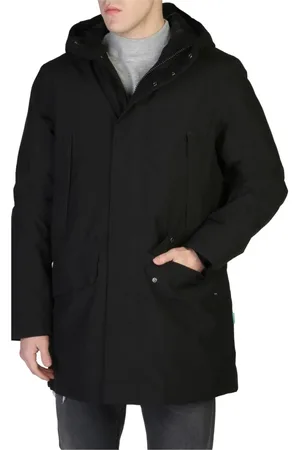 save the duck Jakke, Herre, Sort, XL, Polyester, Polyester Bomberjakke med automatiske knapper