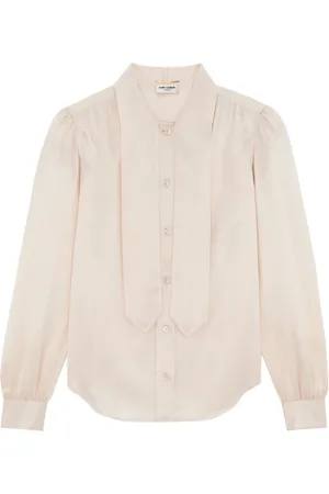 Saint Laurent Bluser & Skjorter, Dame, , S, Satin, Lavallière Silk Skjorte