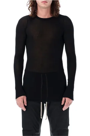 Rick Owens Top, Herre, Sort, M, Bomuld, Deep V Sl T