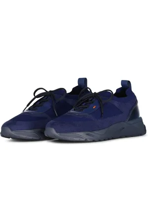santoni Sko, Herre, Blå, 42 EU, Elastic Entry Sneaker