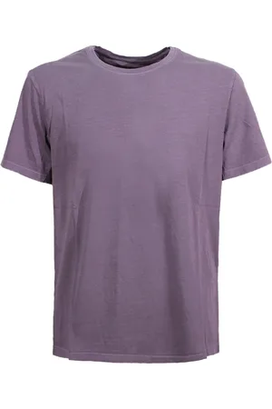 ECOALF Top, Herre, Lilla, XL, Bomuld, Mauve Crew-neck T-shirt med Logo