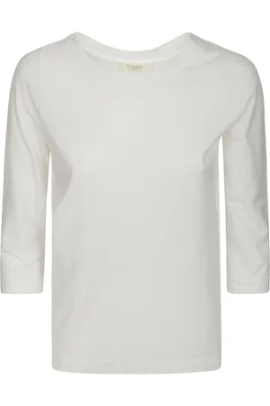 ZANONE Top, Dame, Hvid, L, Bomuld, Hvid Bomuld Trekvartærme T-shirt