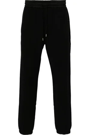 Saint Laurent Bukser, Herre, Sort, S, Bomuld, Sort bomulds joggingbukser i tracksuit-stil