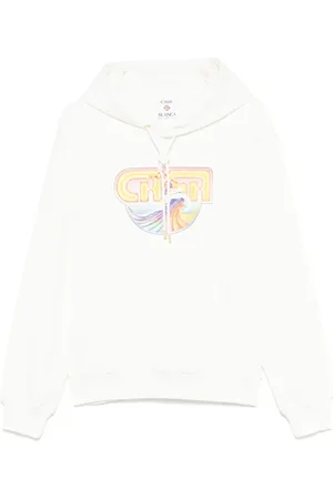 Casablanca Sweathshirts & Hoodies, Herre, Hvid, XL, Grafisk Print Hættetrøjer