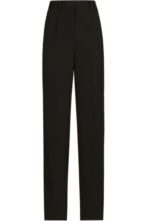 Dolce & Gabbana Bukser, Dame, Sort, S, Uld, Sorte Bukser Stilfuld