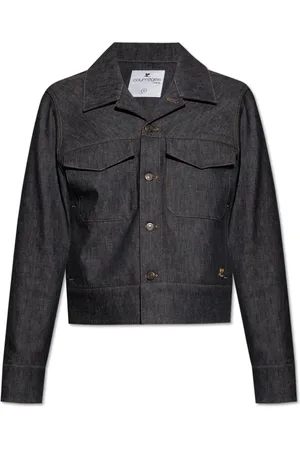 Courrèges Jakke, Herre, Blå, XL, Denim, Denim jakke