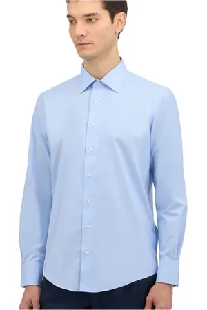 Brooks Brothers Skjorte, Herre, Blå, 3XL, Bomuld, Slim Fit Non-Iron Twill Skjorte med Ainsley Krave
