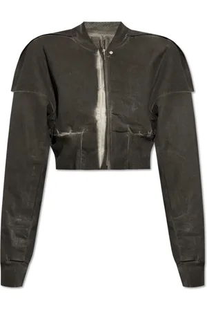 Rick Owens Jakke, Dame, Grå, XS, Bomuld, Flight Jacket