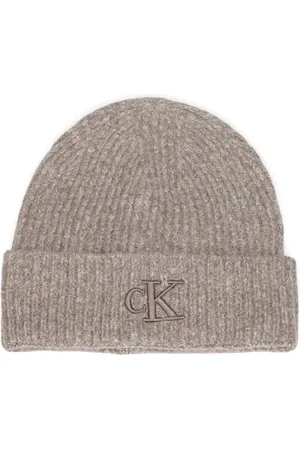 Calvin Klein Tilbehør, Dame, , ONE SIZE, Uld, Strik Hue til Efterår/Vinter