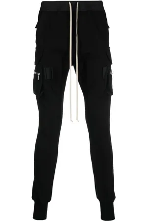 Rick Owens Bukser, Herre, Sort, XL, Bomuld, Mastodon Cargo Sweatpants
