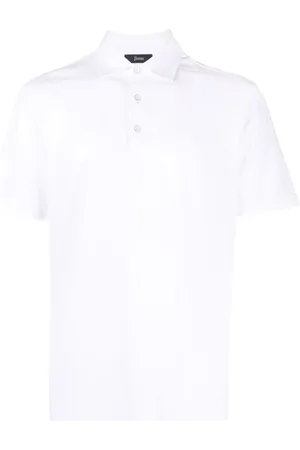 HERNO Top, Herre, Hvid, 2XL, Bomuld, Polo Shirt