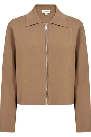 Soaked in Luxury Strik, Dame, Brun, M, Uld, Enkel Lynlås Cardigan Elmwood