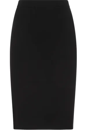 Saint Laurent Nederdel, Dame, Sort, S, Uld, Sort Uld Pencil Skirt