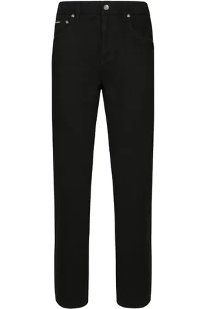 Dolce & Gabbana Jeans, Dame, Sort, XS, Bomuld, Sort Low-Rise Boyfriend Jeans