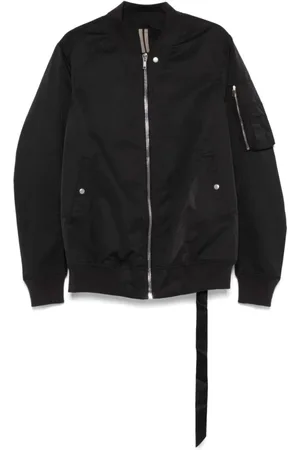 Rick Owens Jakke, Herre, Sort, XL, Uld, Klassisk Flight Bomber Jakke