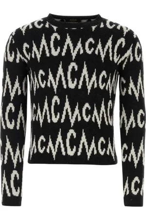 MCM Strik, Herre, Sort, M, Cashmere, Sort Cashmere Blandings Sweater