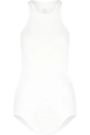Rick Owens Top, Dame, Hvid, S, Basic Rib Tanktop