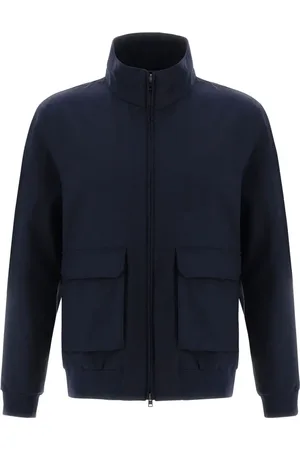 HERNO Jakke, Herre, Blå, 2XL, Uld, Storm System® Uld Bomberjakke