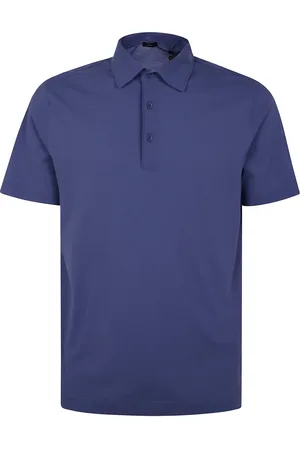 HERNO Top, Herre, Blå, XL, Bomuld, Polo Shirt